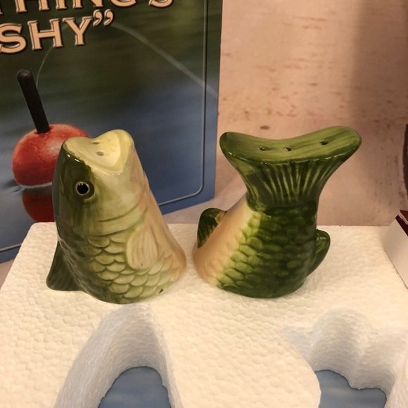 Other - Fish Bass Salt & Pepper Shaker 2007 Basic Advertisement